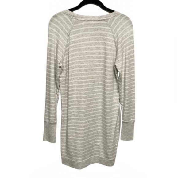 Athleta Gray White Striped Asymmetrical Dress - Picture 3 of 8